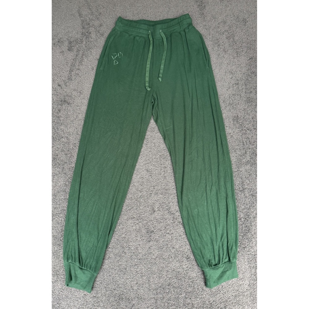 Roller Rabbit Jordan Ribbed Lounge Set Forest Green Embroidered Monkey Small - Picture 2 of 16
